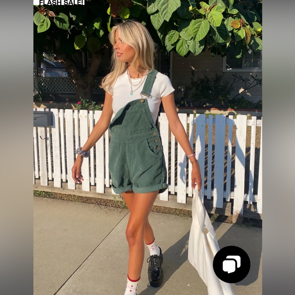 Princess Polly Green Cord Overalls - 8